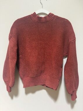 Alex Mill Button Back Sweater, Red Clay, Small